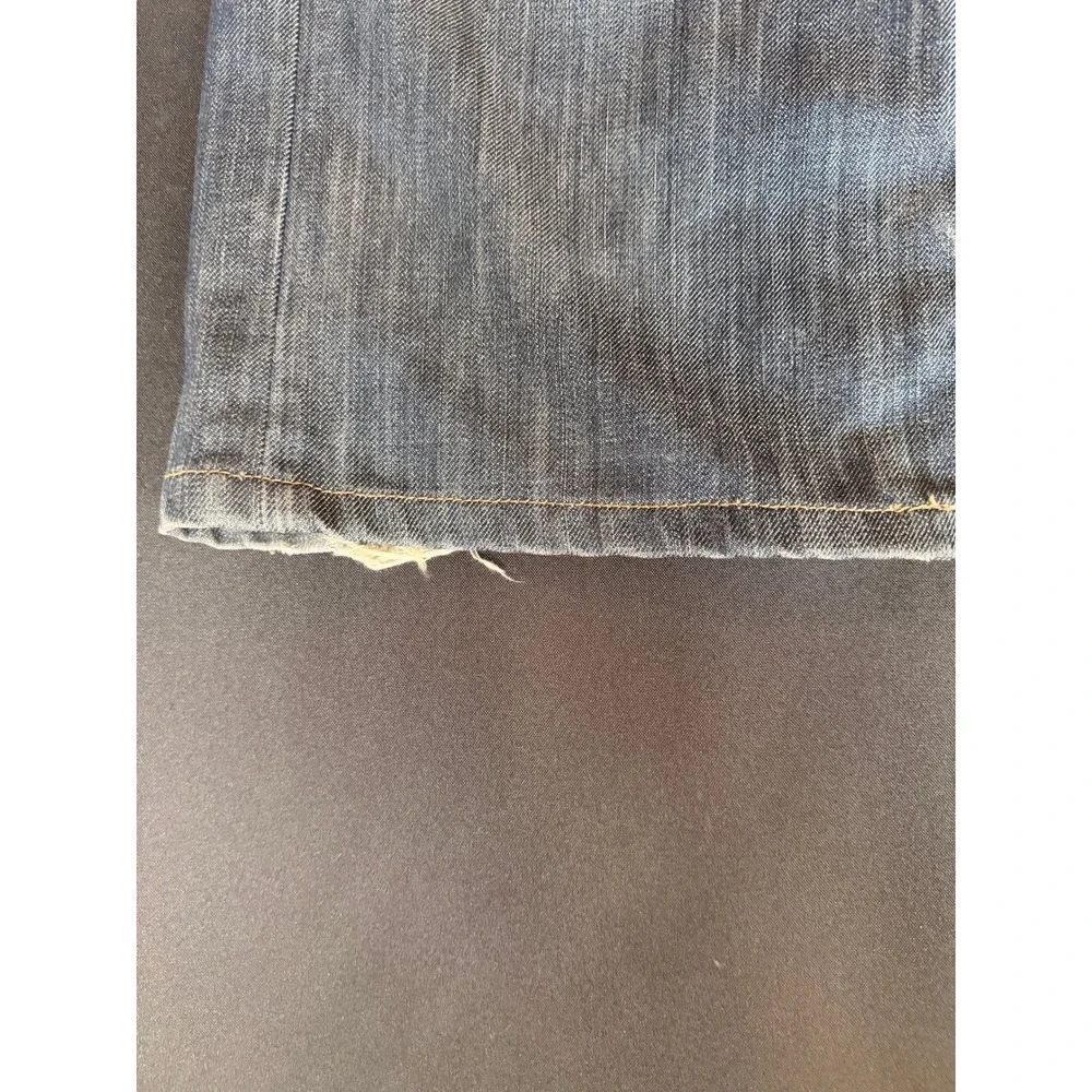Ecko Unltd Relaxed Straight Leg Jeans Blue Whiskered Denim Sz 38 Y2K Streetwear